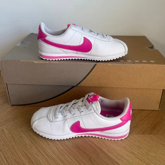Nike Cortez Easyon White/Laser Fuchsia Toddler Sneakers - SZ 10 C - Picture 9 of 11